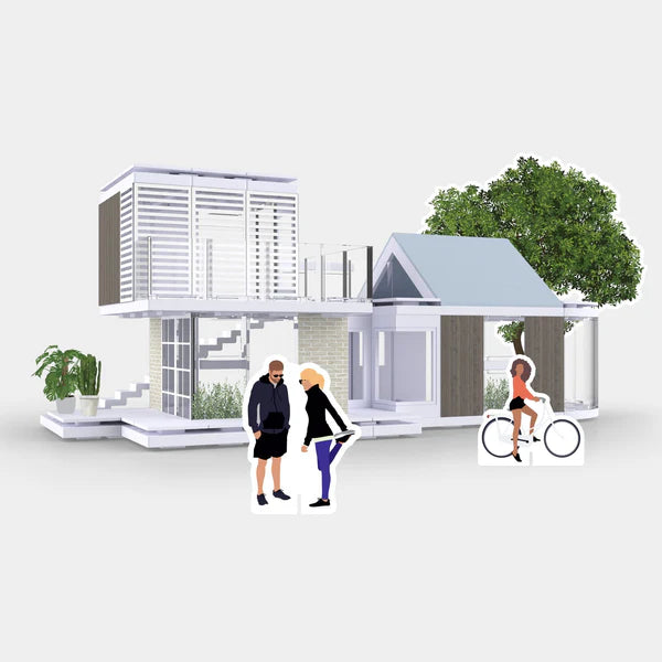 Bundle kit of 10 Arckit 100 sqm. Architectural Model Building Kits & Building Plates