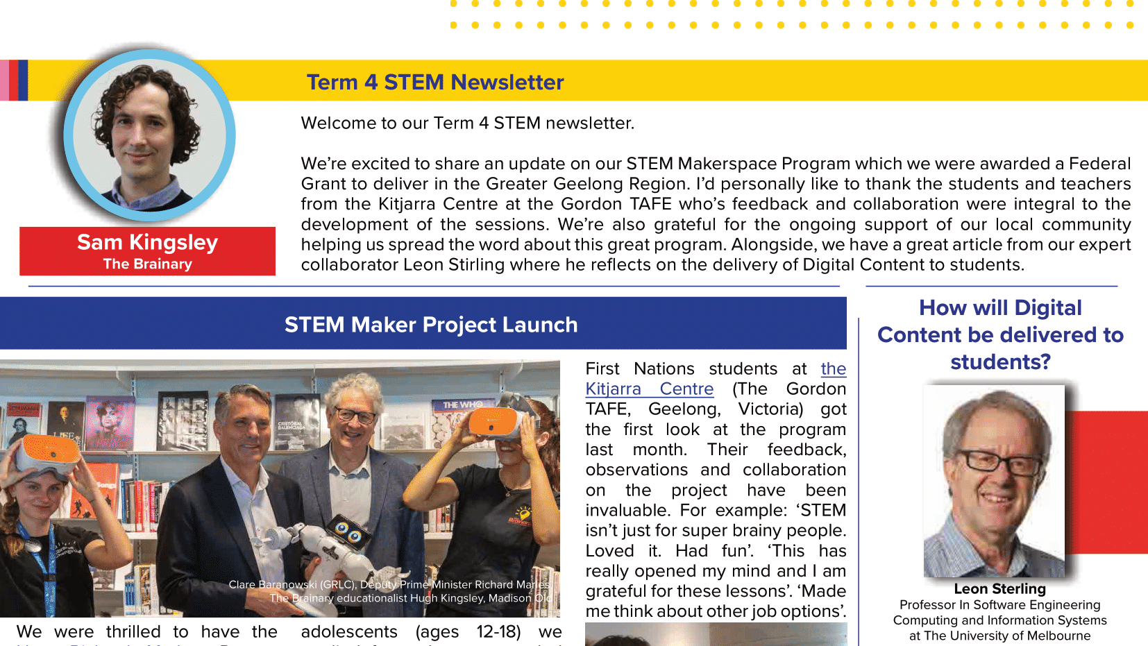 STEM Newsletter – Term 4 – 2023 – The Brainary